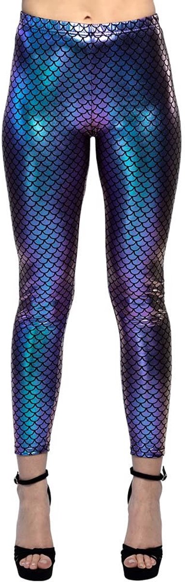 Elzusha - Zeemeermin Leggings met Schubbenpatroon voor Themafeesten