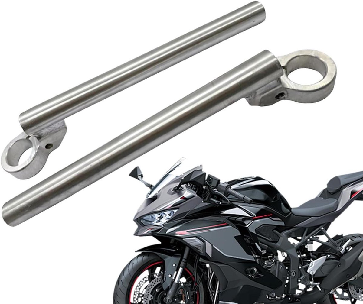 Motorfiets Stuur - Stuur Extender - Soepeler Rijden - Anti-Vibratie Mounts - 27.99 cm - Zilver