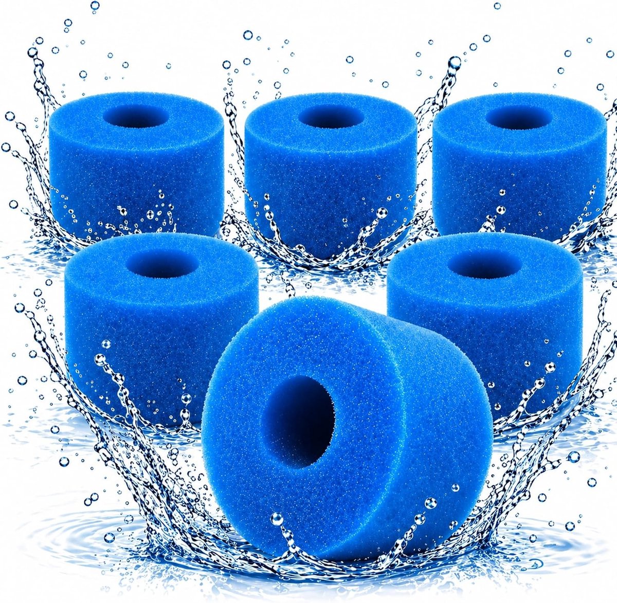 Filterset voor Jacuzzi Type S1, 6 Stuks, Geschikt voor Intex PureSpa en andere modellen