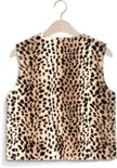 Een meisjes bodywarmer met luipaardprint