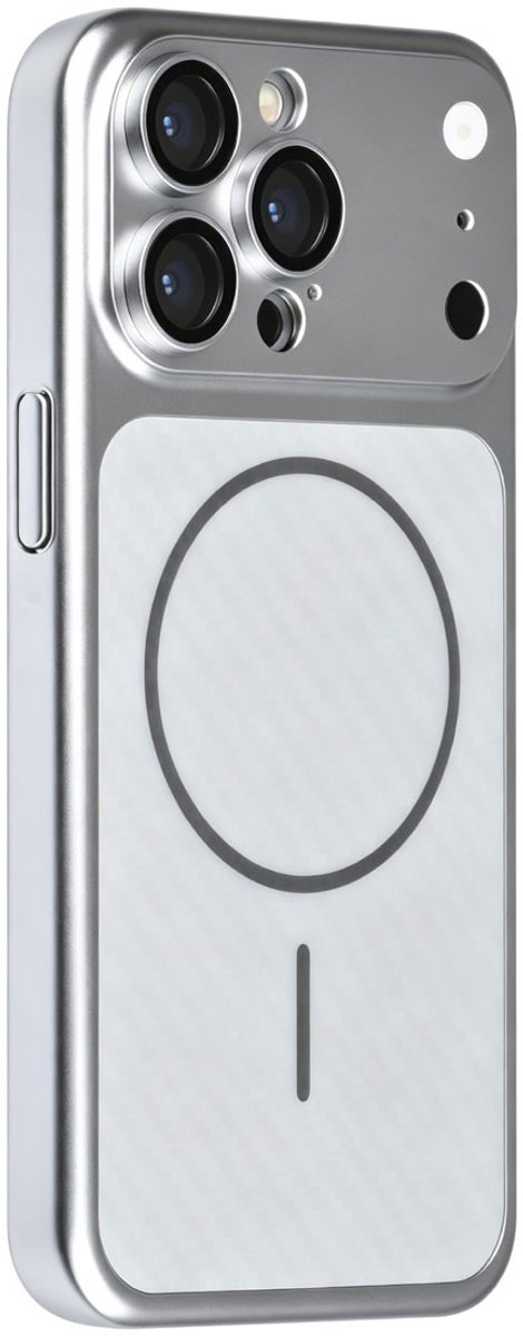 TUNIQ Backcover hoesje voor Apple iPhone 15 Pro Max - MagSafe compatibel - Zilver