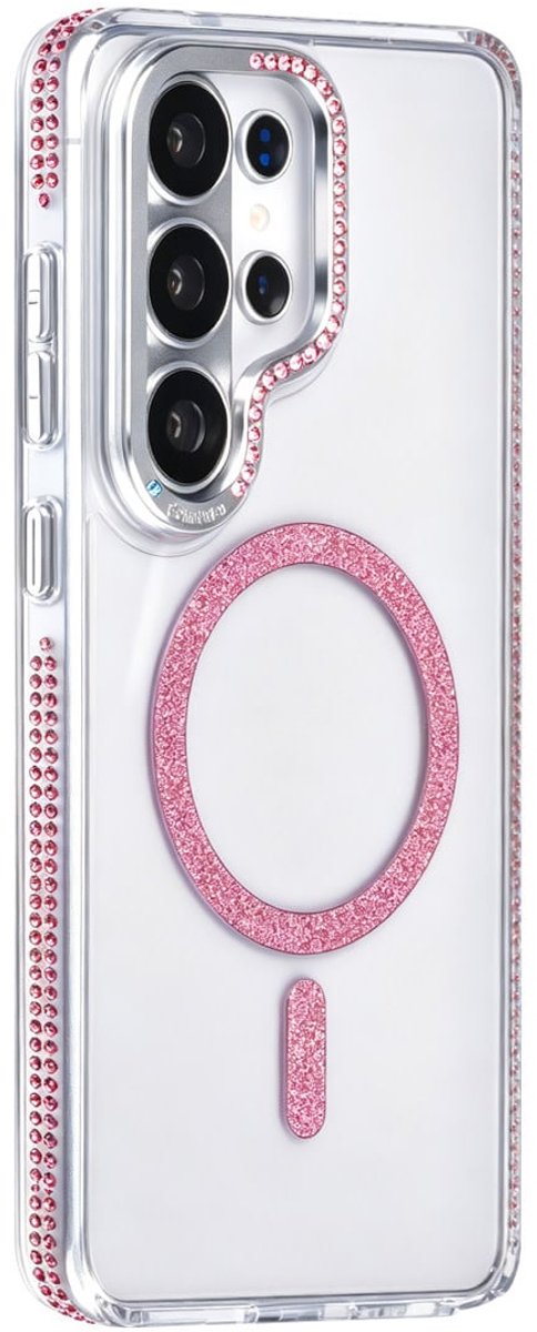 TUNIQ Backcover hoesje voor Samsung Galaxy S26 Ultra - Diamond MagSafe TPU+PC - Roze