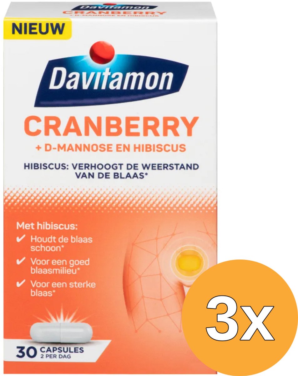 3x Davitamon Cranberry (30 capsules)
