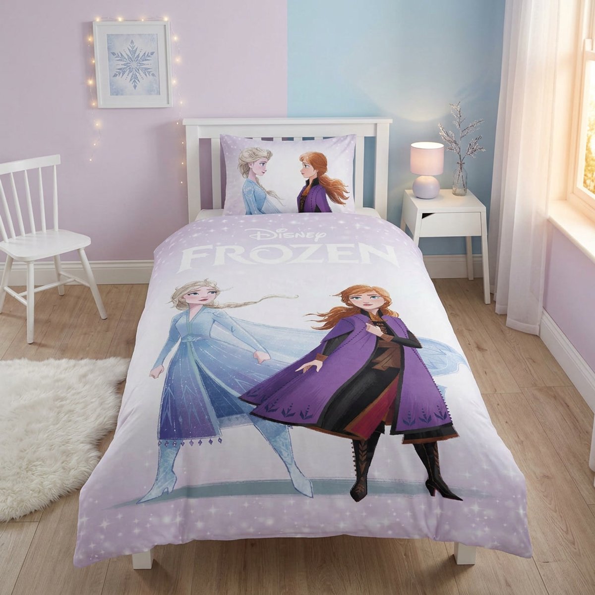 Disney Frozen Dekbedovertrek - Eenpersoons - 140 x 200 cm - 65 x 65 cm - Polycotton