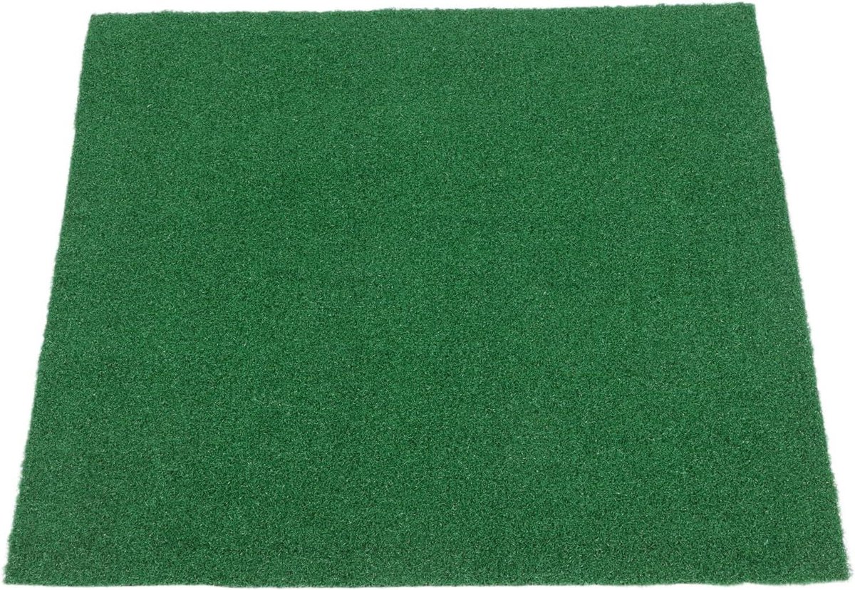 Decoratieve Kunstgras Tegels - Siergras Mat - Tuin Verfraaiing - Onderhoudsarme Nepgras - 60x60 cm - Groen