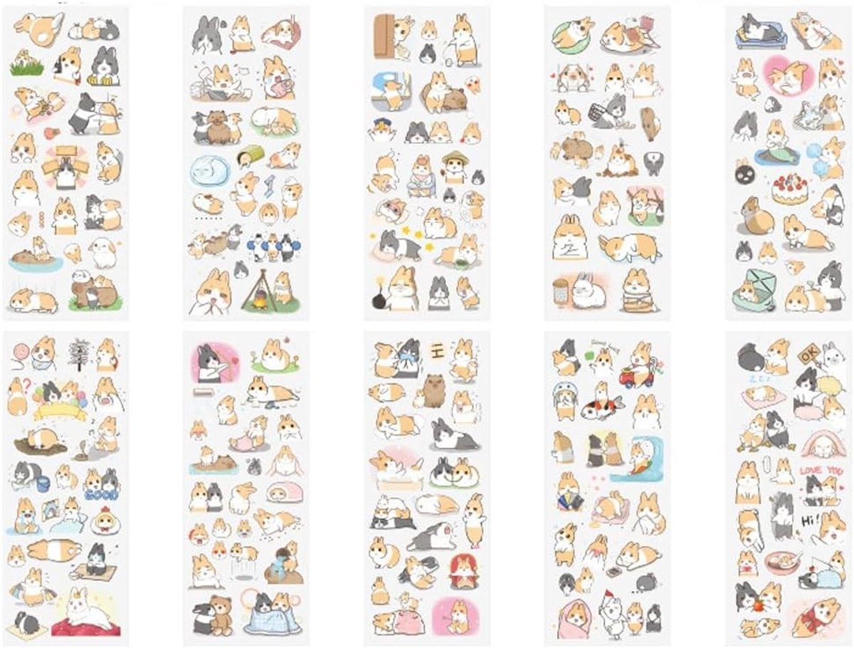 Kindvriendelijke Foto Album Stickers - 200 Dierenstickers voor Baby Shower, Gastenboek en Scrapbook Decoratie