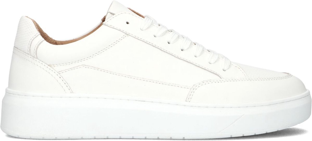 MACE Enzo-75 Sneakers Heren - Leren Sneaker - Wit - Maat 43
