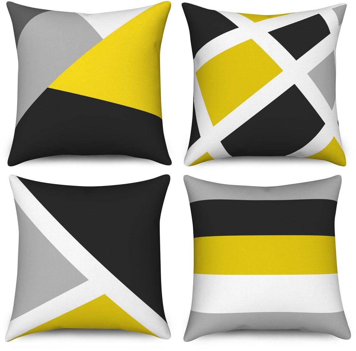 Elzusha - Set van 4 Geometrische Kussenhoezen 45x45cm Modern