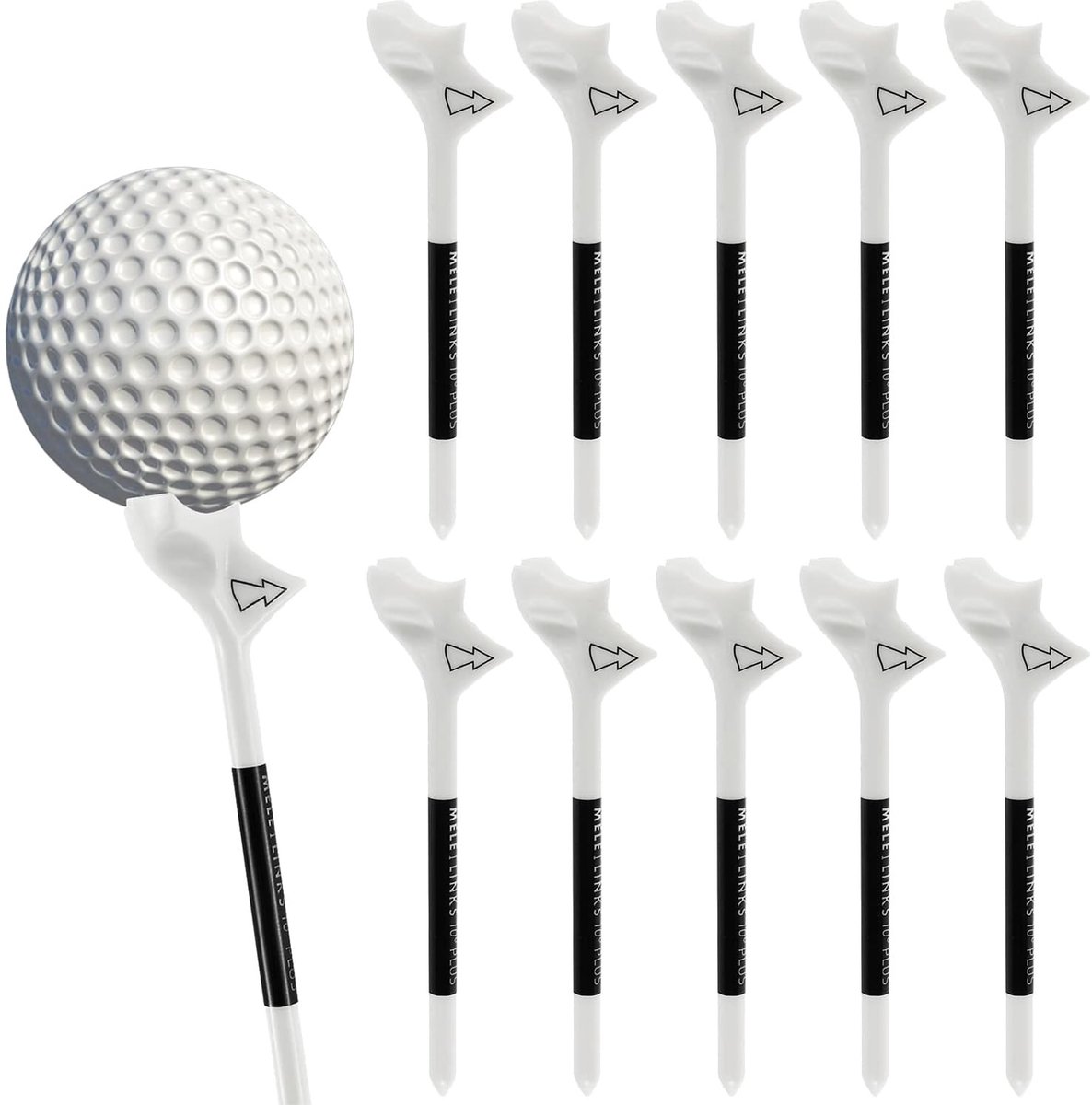 Elzusha - Set van 10 Herbruikbare Golftees - Duurzaam en Slijtvast
