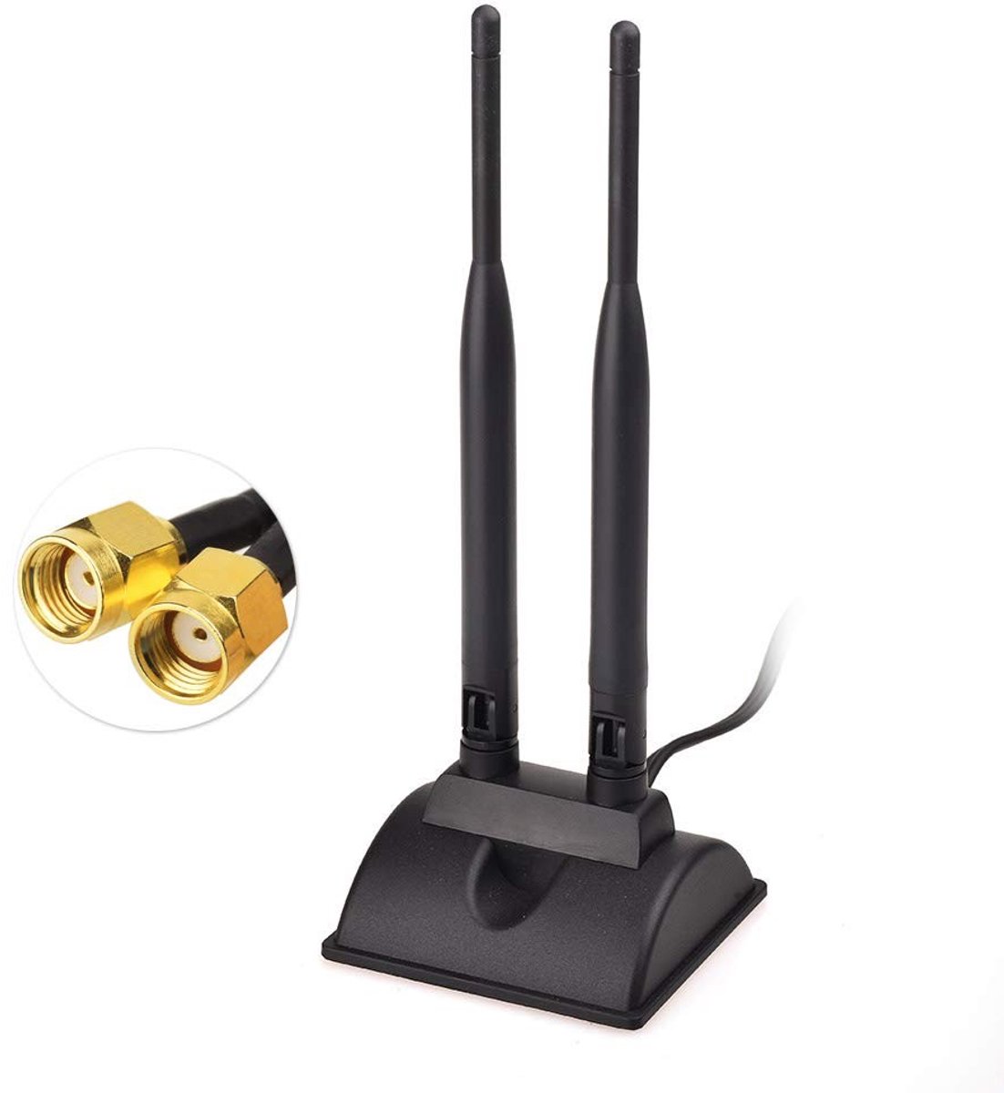 Elzusha - Externe Wifi Antenne met Magnetische Basis en 6dBi Versterking