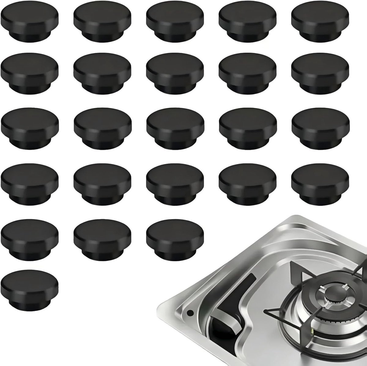Set van 24 Rubberen Stoppen 8mm Deksel Caps voor Schroeven - Motorhome Accessoires, Geschikt voor Dometic en Smev (Zwart) - Ideaal voor Camping en Recreatie