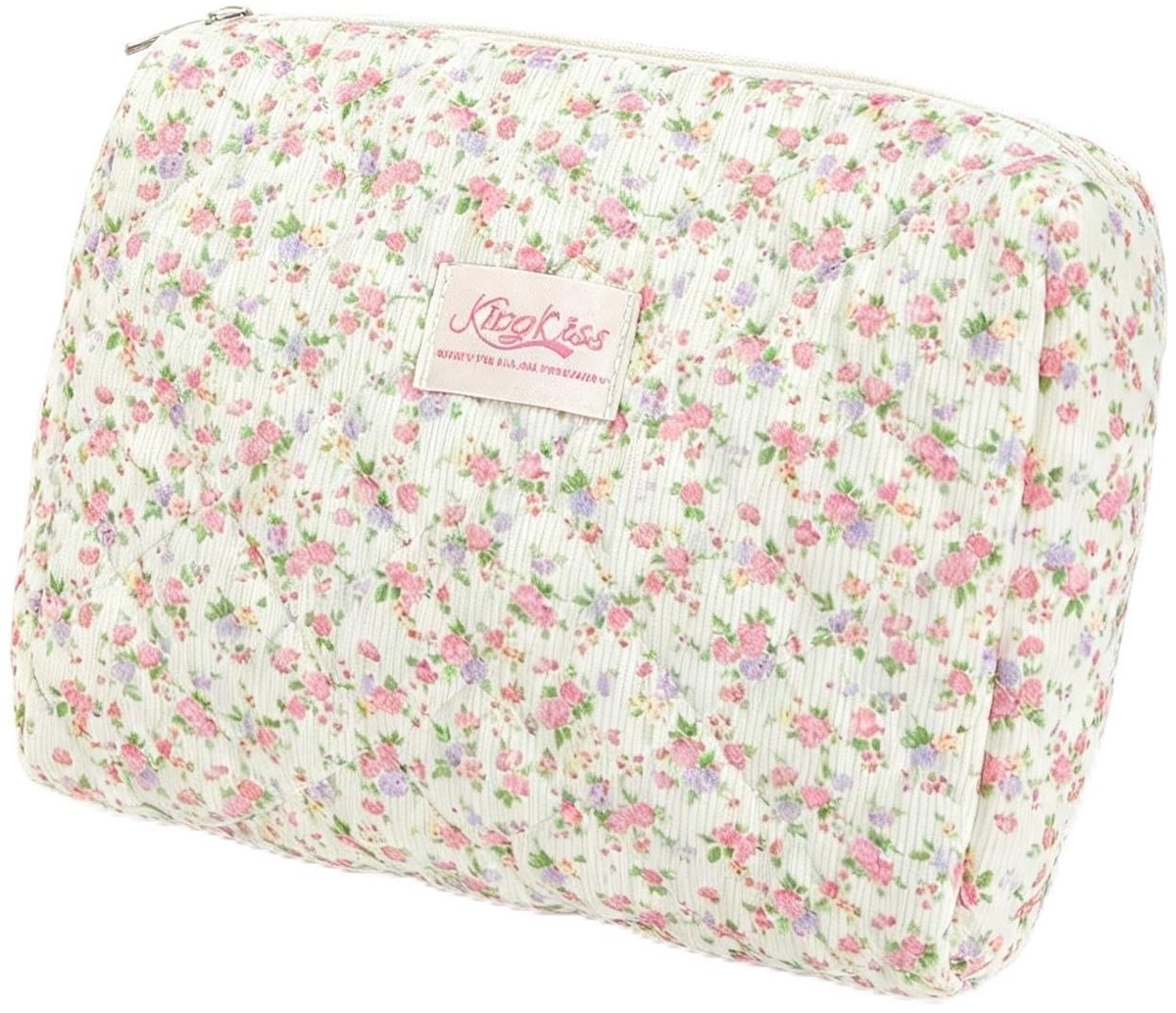 Elzusha - Bloemen Makeup Tas voor Reizen en Dagelijks Gebruik