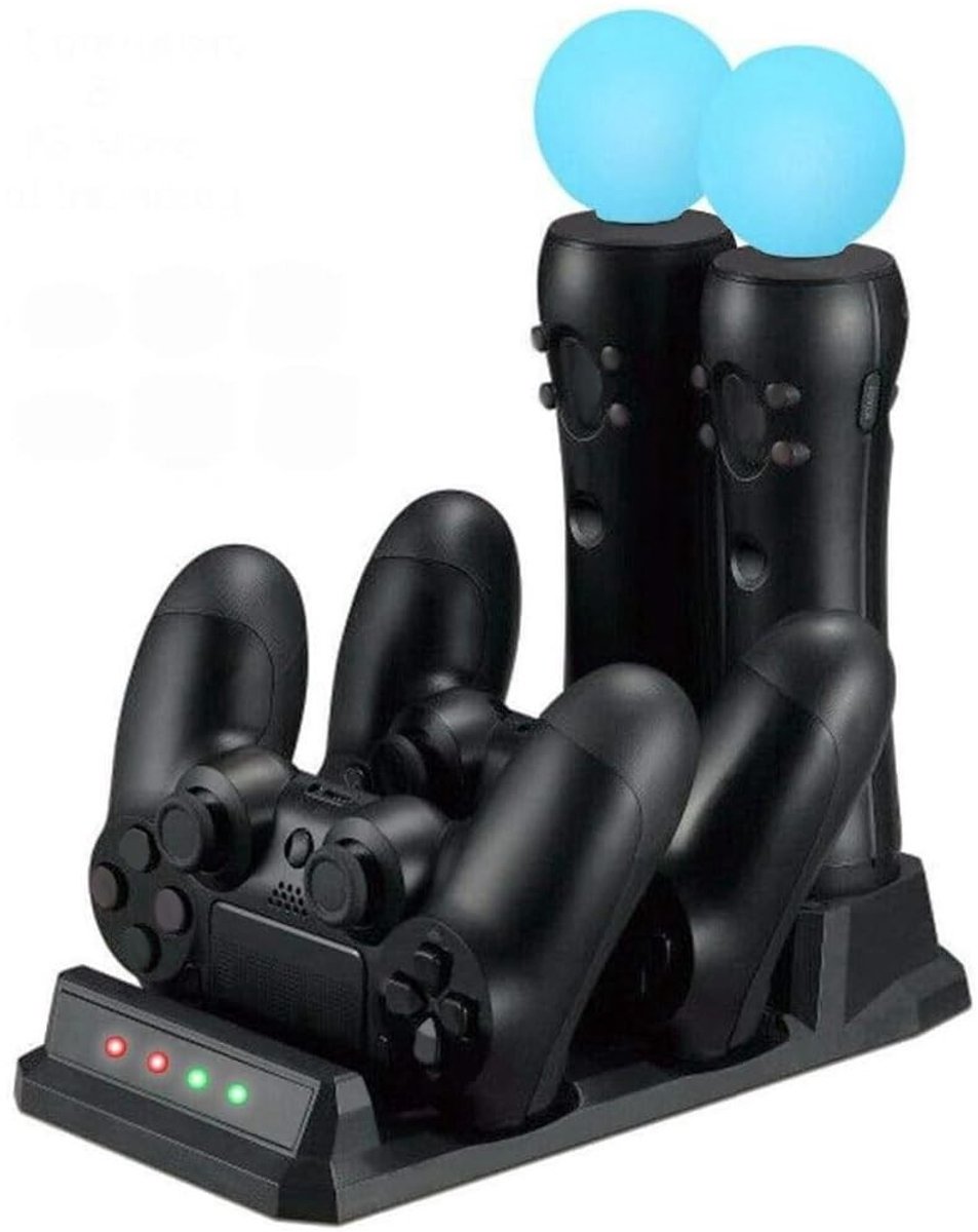 Elzusha - 4 in 1 Oplaadstation voor PS4 Controllers