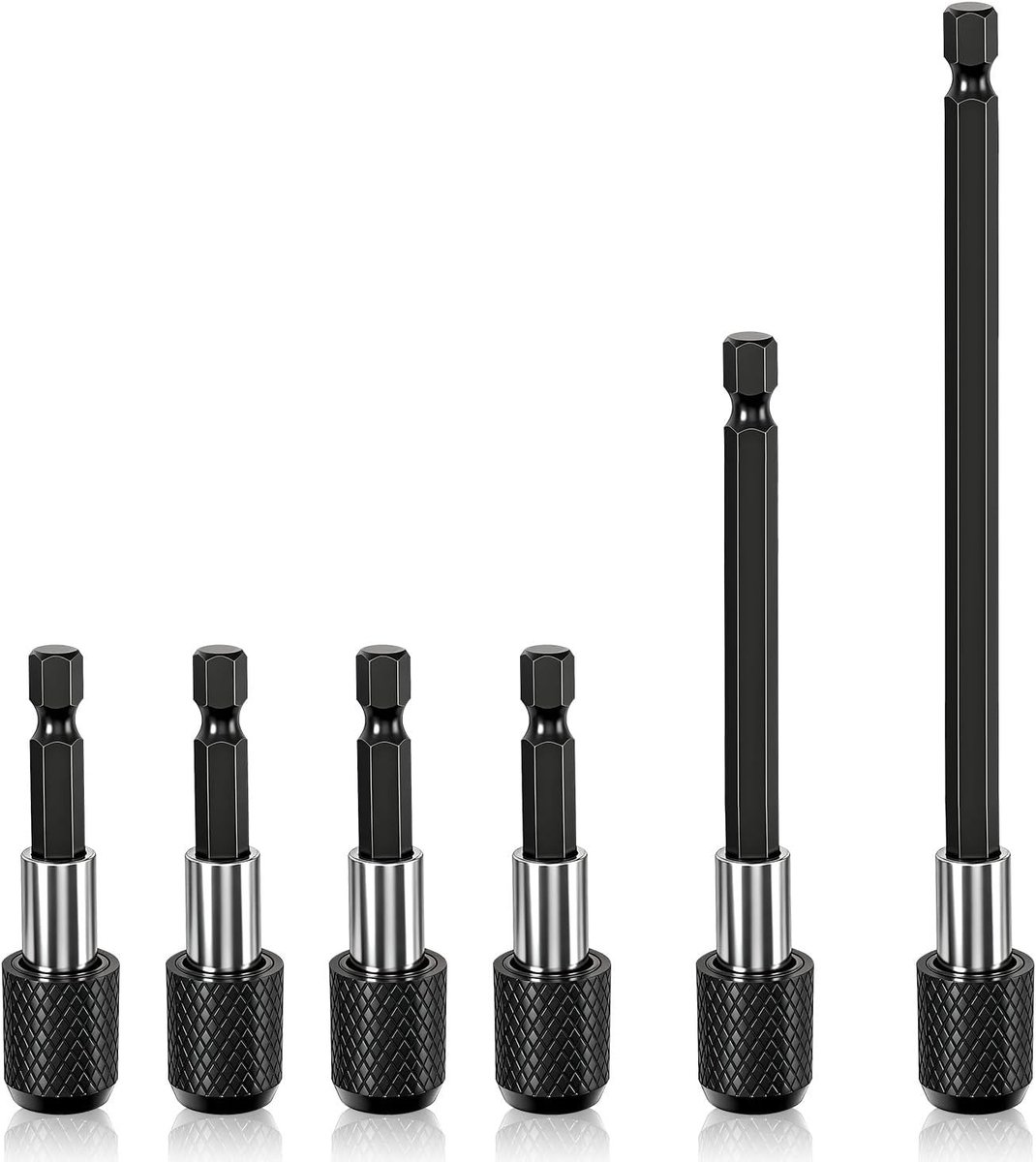 Set van 6 Magnetische Bit Houder met 1/4 Inch Hex Shank, 60/100/150mm, Geschikt voor Boormachines en Schroevendraaiers, Handig en Duurzaam