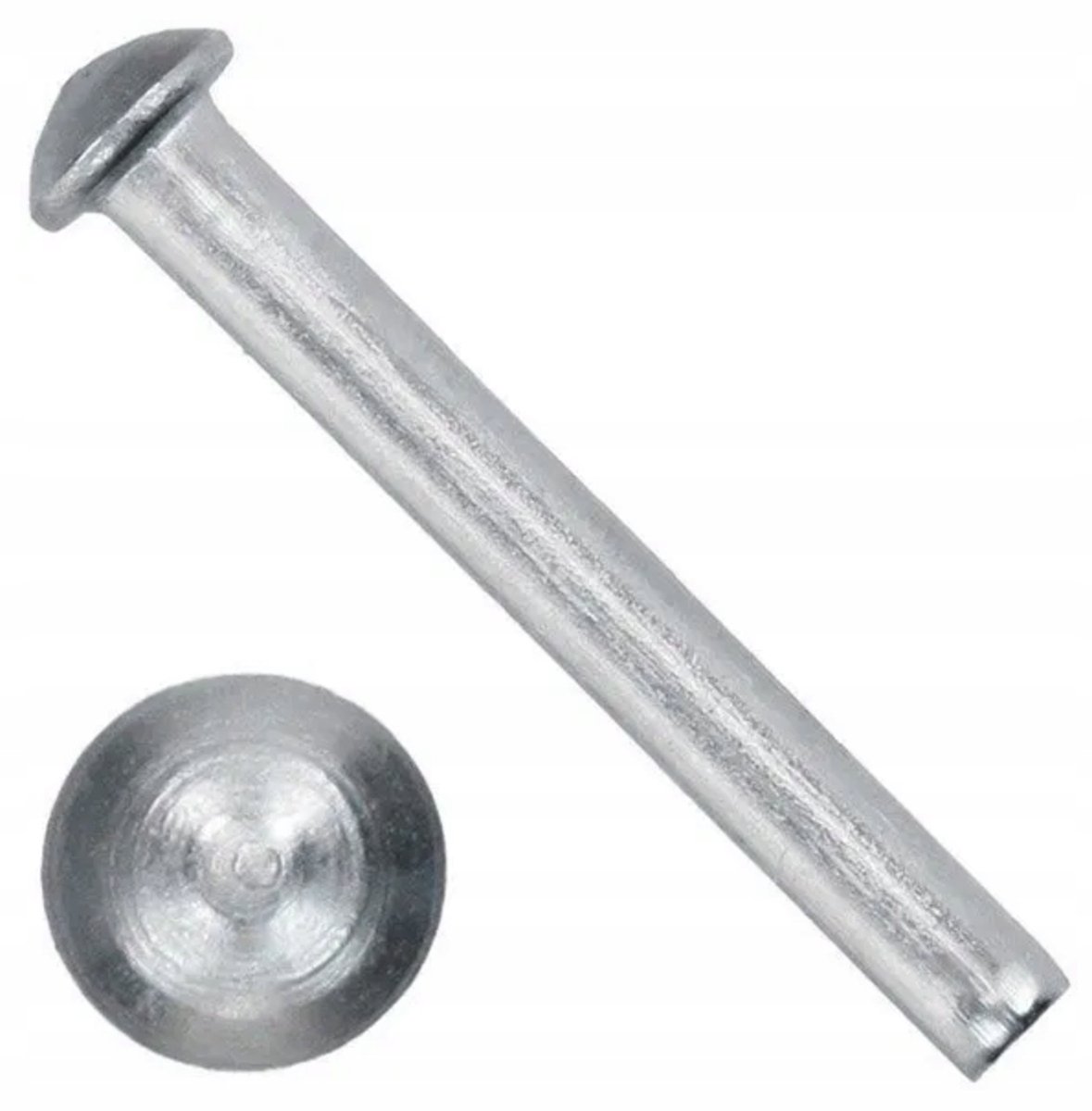 500x Merkloze Klinknagels 6x16mm Verzinkt DIN 660 Kogelkop