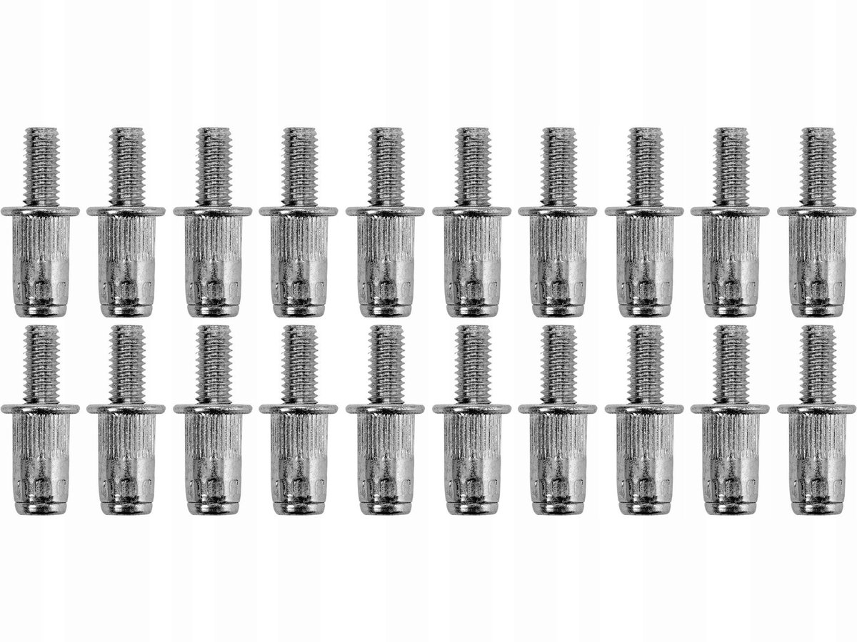 20x Merkloze M6 Rivet Moeren - Roestvrij Staal, 6mm Lengte