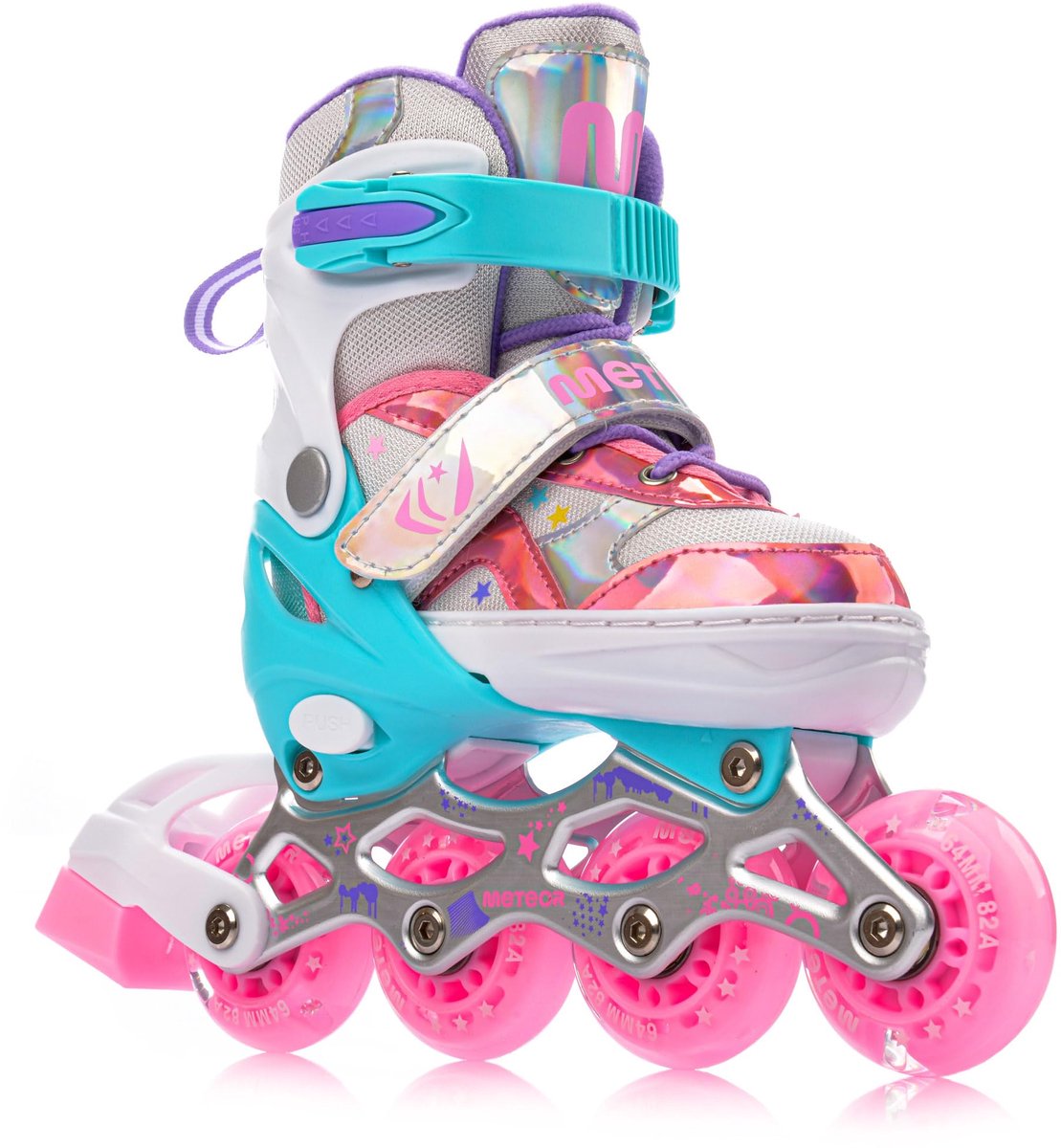 meteor® Inline Skates voor Kinderen Jeugd Volwassen - Ideaal voor Jongens en Meisjes - Instelbare Maat - ShopVlot