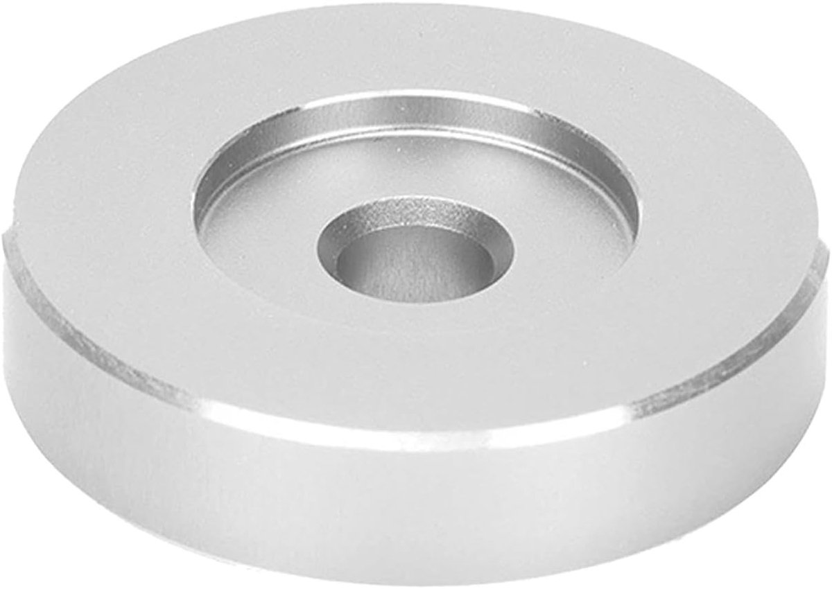 45 RPM Adapter voor Platenspeler - Aluminium 7 Inch Single Adapter zonder Wiebelen, Precieze Pasvorm voor Vinyl en Grammofoonplaten, Stabiele Rotatie 38 x 8 mm