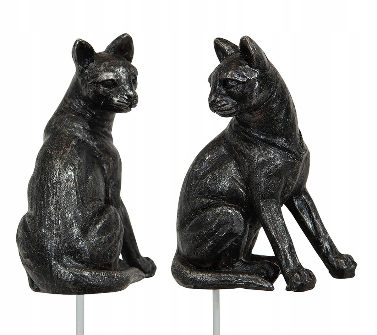 Set van 2 Decoratieve Katten voor Potten en Kransen