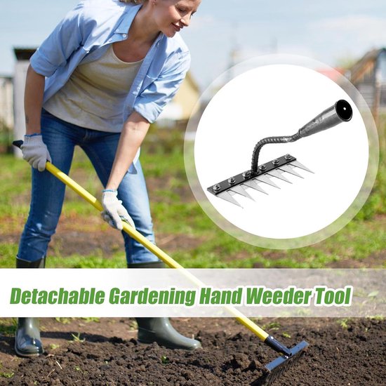 Onkruidklauw - Wortelverwijderaar Tuin - Tuinonderhoud - Afneembaar Handvat - 38 x 30 x 12 cm - Grijs — afbeelding 4