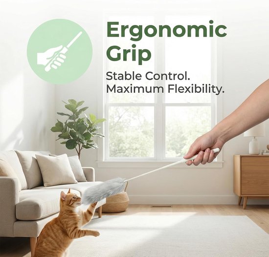 Kattenhengel - Multikleur - 38 cm - Met Kleurrijke Veren - Voor Katten — afbeelding 4