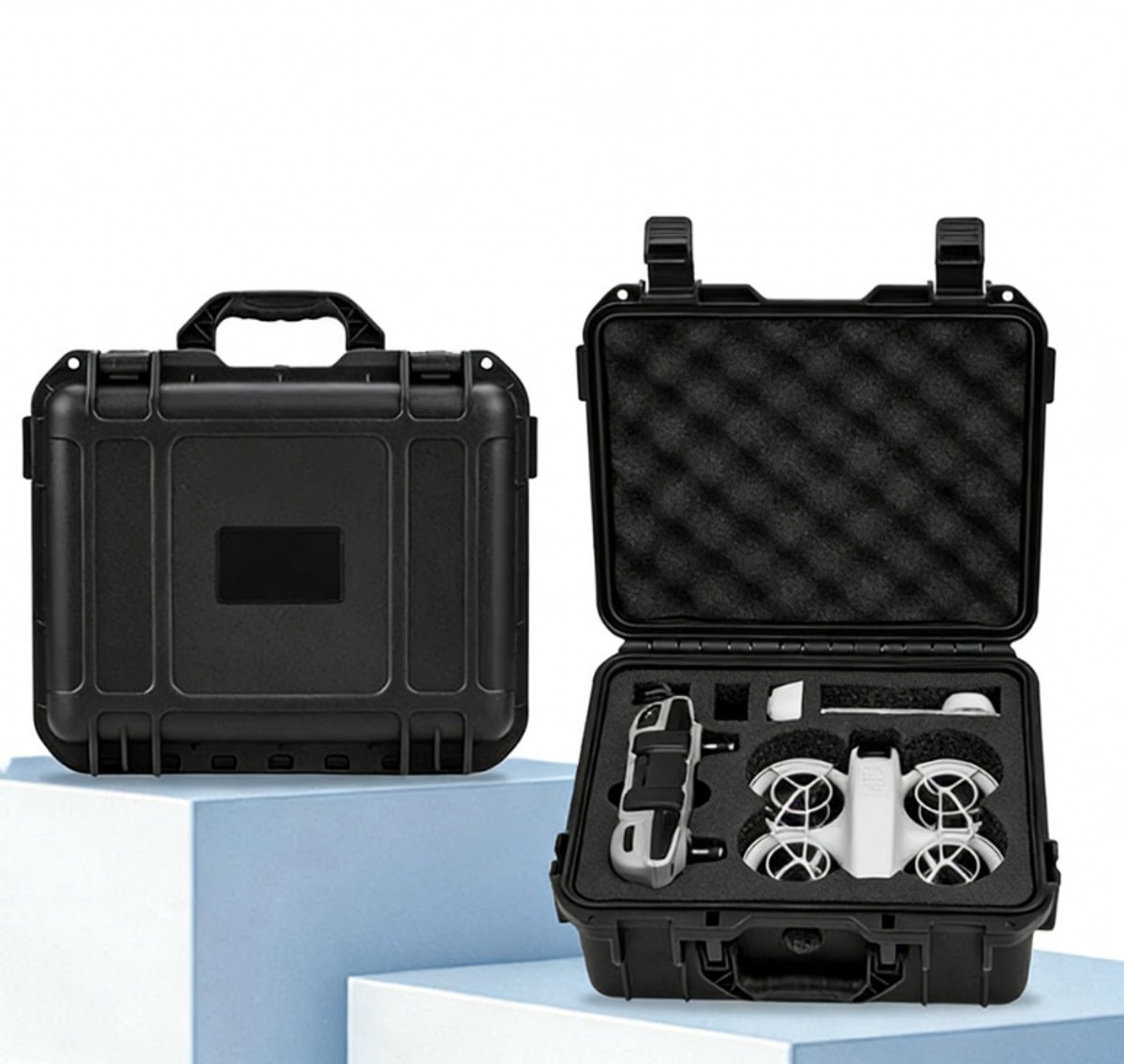 casalora - Geschikt voor Explosieveilige opbergtas voor DJI NEO-drone – Waterdichte draagtas – Opbergcase voor drone- accessoires (Zwart) - Inclusief schouderband