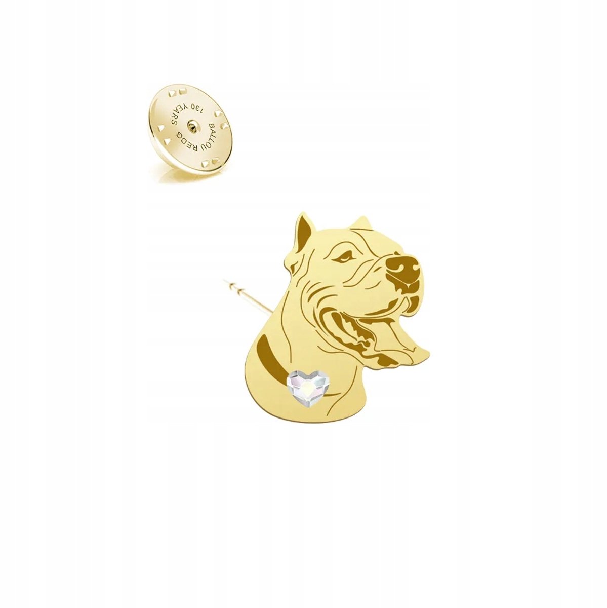 Vergulde Pin Argentijnse Dog 925 Zilver - Uniek Cadeau