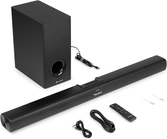 Soundbar Surround Set - Home Cinema - Films Series Games - 160W Vermogen - 97 cm Breed - Zwart — afbeelding 4