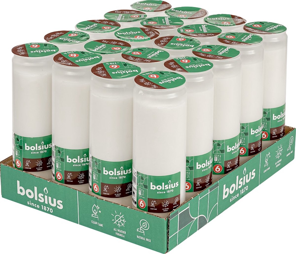 Bolsius Olie Inzetstukken voor kaarsen 17,7cm - 20 Stuks - 110 Uur Branden