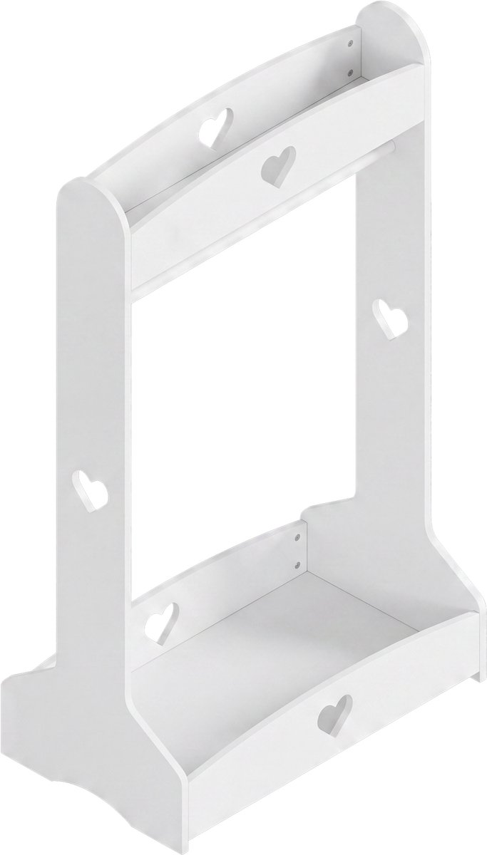 Kinderrek Haandsvanssad 126x73x43 cm wit [en.casa]