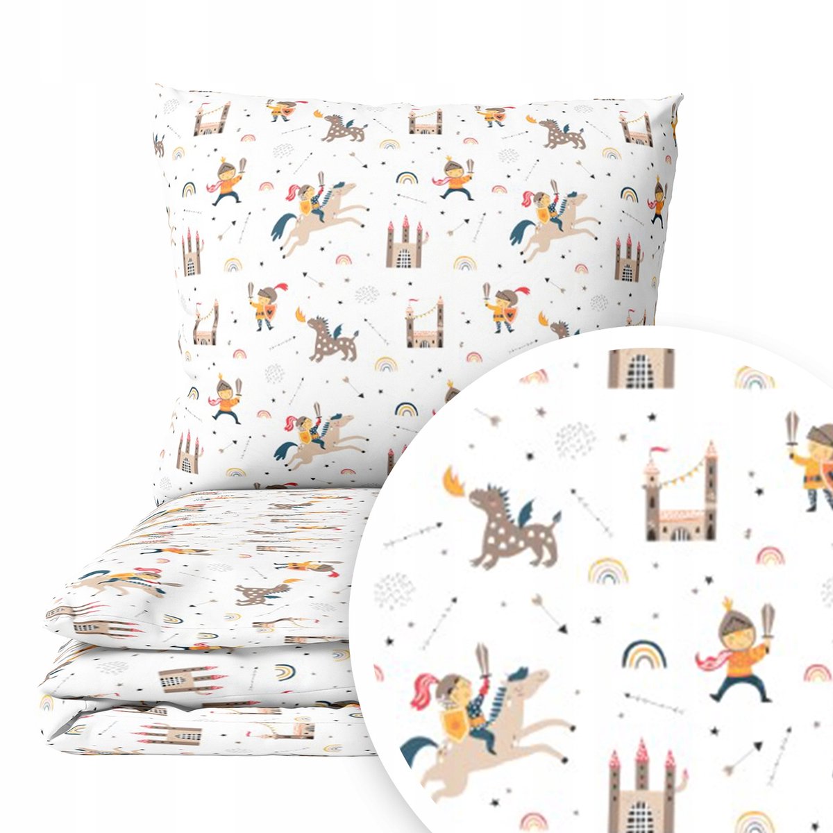 Kinderbeddengoed 2-delig 120x90cm 100% Katoen Ridder Thema
