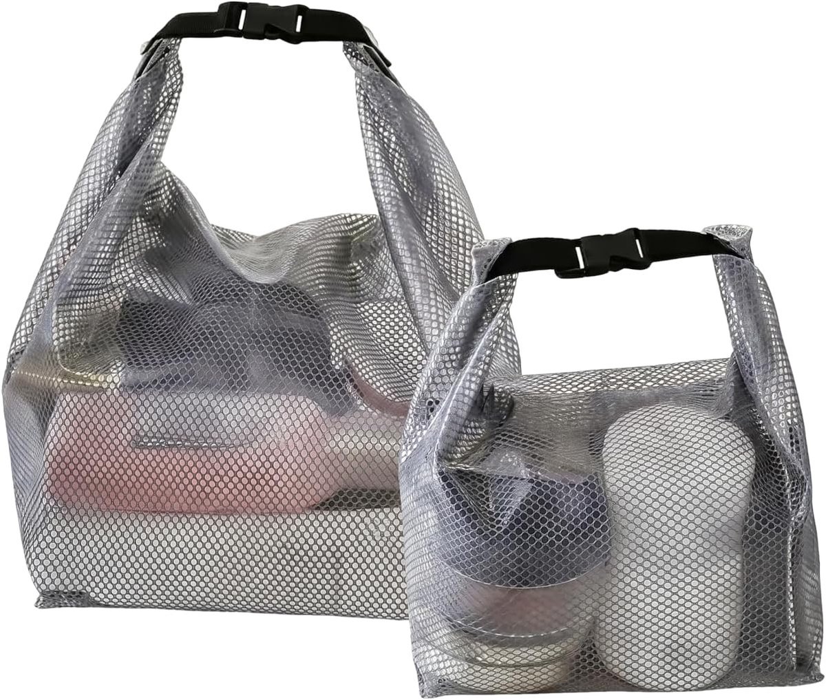 Grote waterdichte make-uptas, opvouwbaar en multifunctioneel voor reizen, fitness en strand, 2 stuks