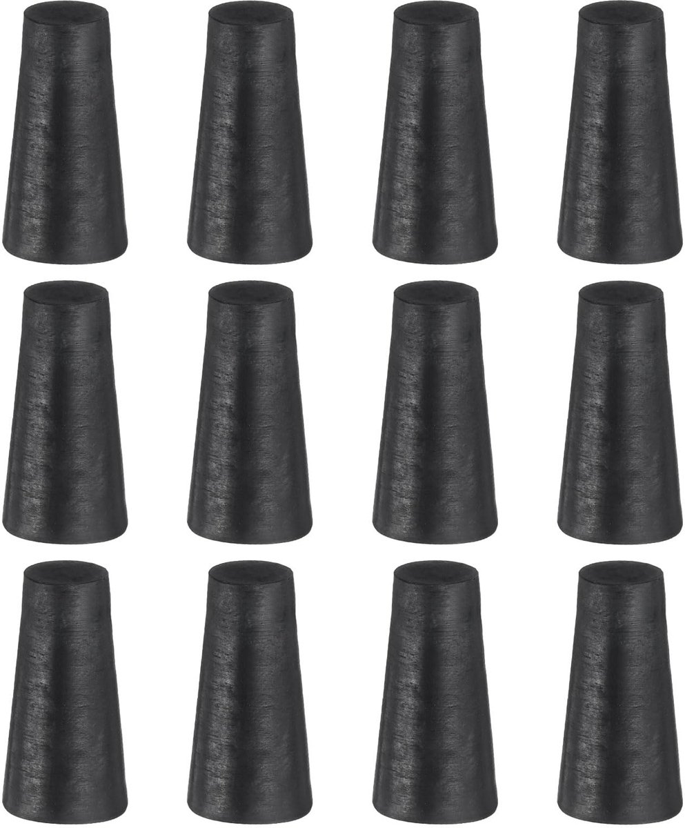 QUARKZMAN 12 stuks massief rubberen doppen, 7 mm tot 11 mm, conische doppen, siliconenrubber, temperatuurbestendig - ShopVlot