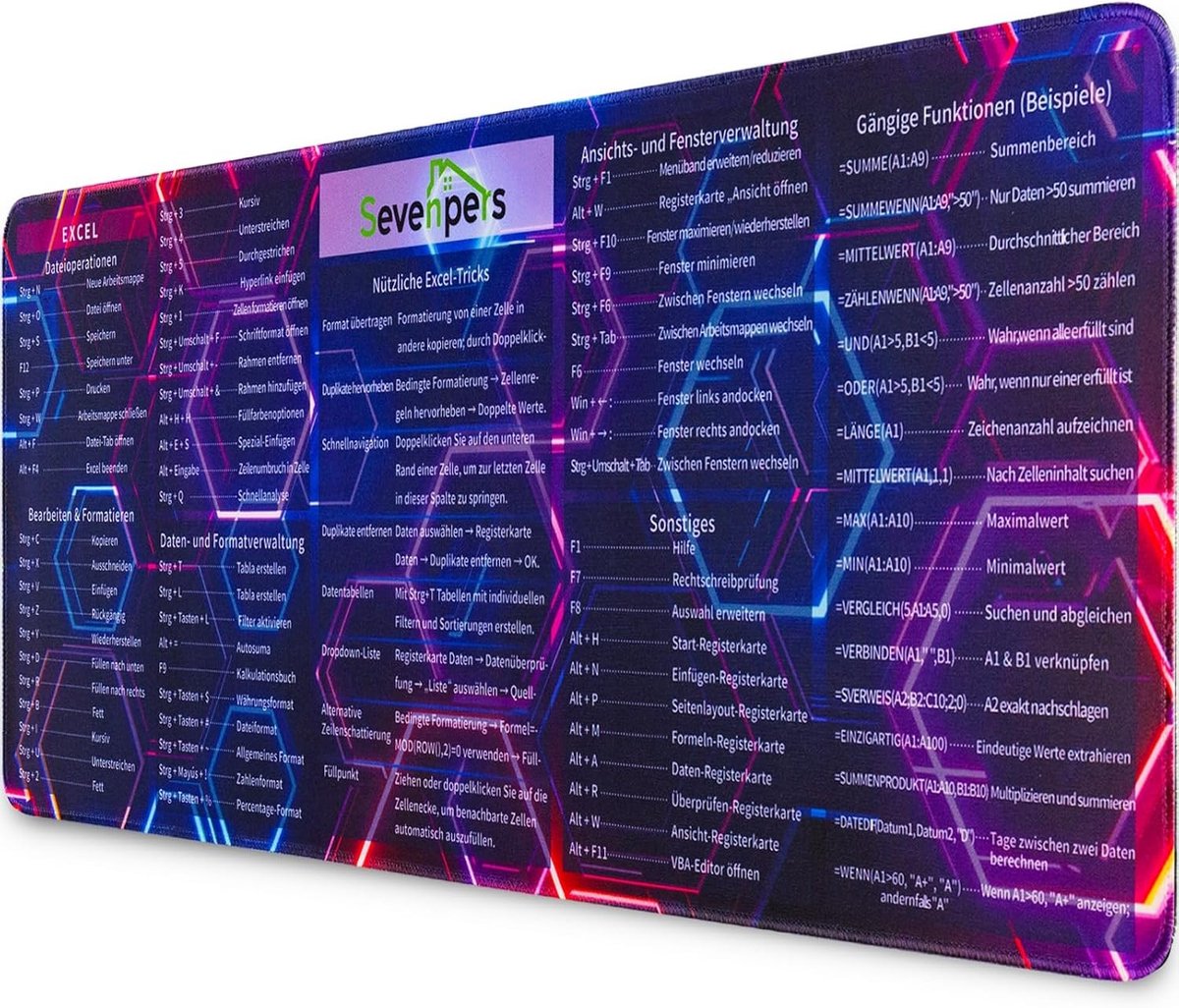 Grote XXL Muismat 900 x 400 mm voor Gaming, Bureau en Ergonomisch Gebruik