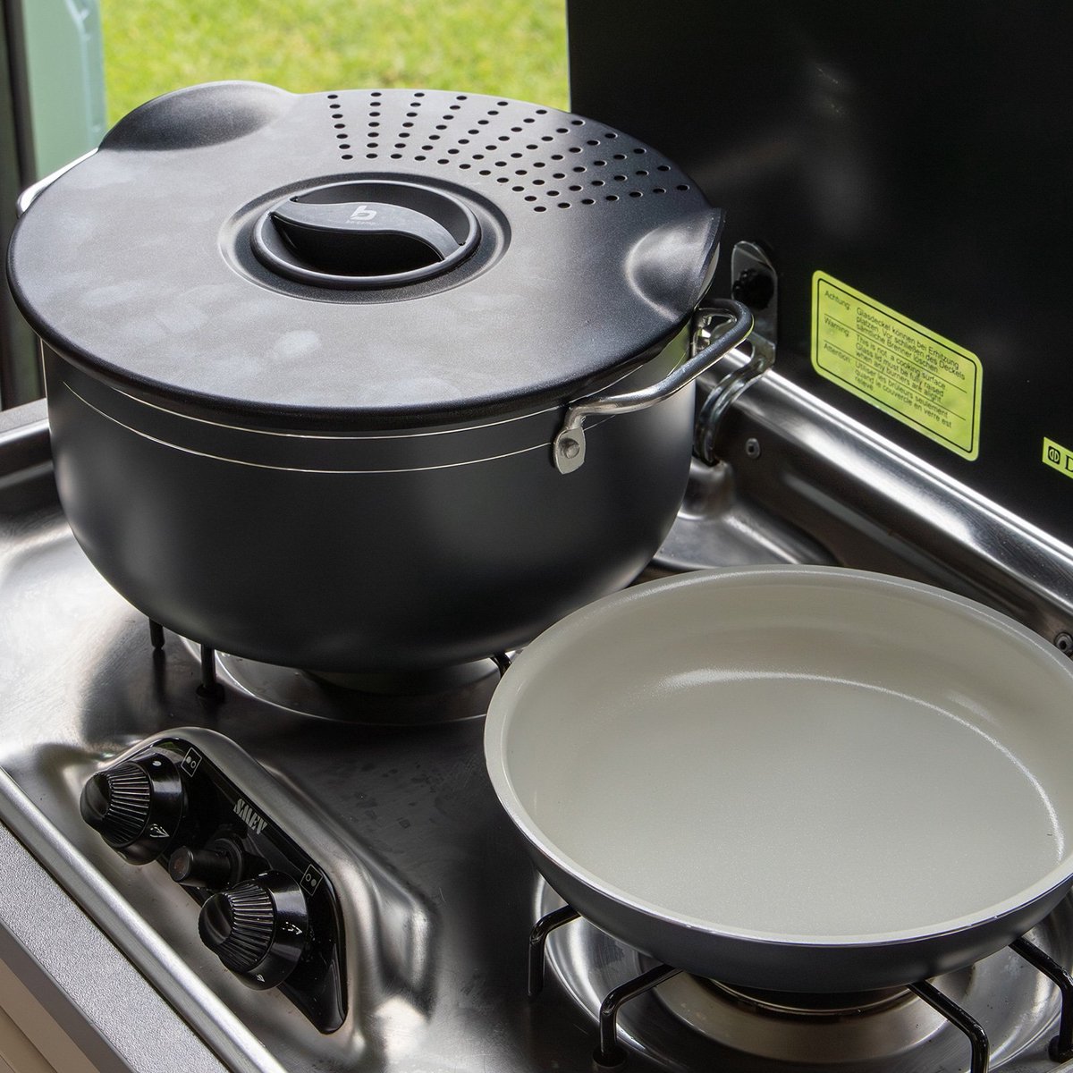 Bo-Camp Pannenset - Camping - 7-Delig - Keramische coating - Aluminium