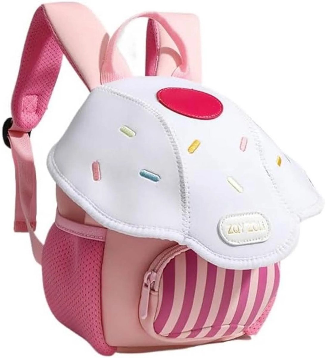 casalora - Leuke rugzak voor peuters - Mini cartoonrugzak - Kinderschooltas - Leuke paddenstoelrugzak - Educatief Cadeau - Vanaf 3 tot 6 Jaar - Roze