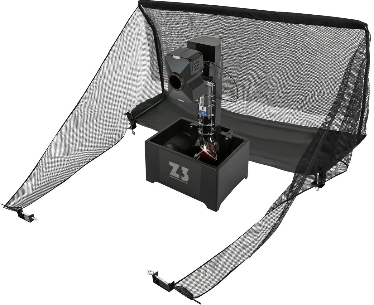 G&G professionele tafeltennis robot - Ballenkanon - Ping pong robot - Incl. 100 pingpongballen - 30-90 ballen p/min - Opvangnet