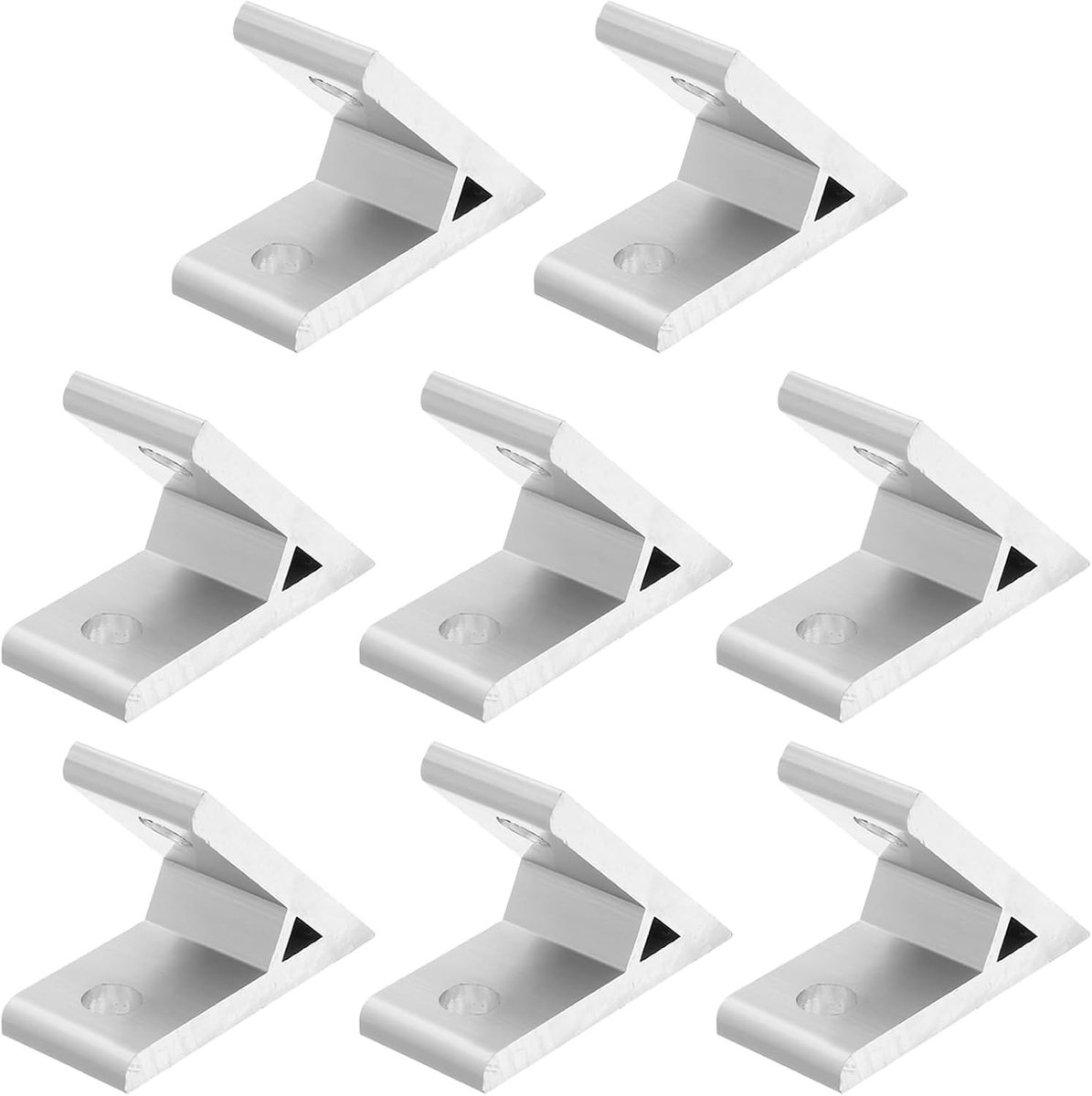 Set van 8 Aluminium Hoekklemmen voor 45° Verbindingen, Ideaal voor Aluminium Profielen en Montageaccessoires