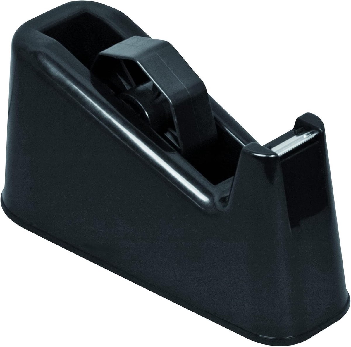 Plakdispenser - Zwart - Kunststof - Voor Plakbandrollen tot 66 m x 25 mm