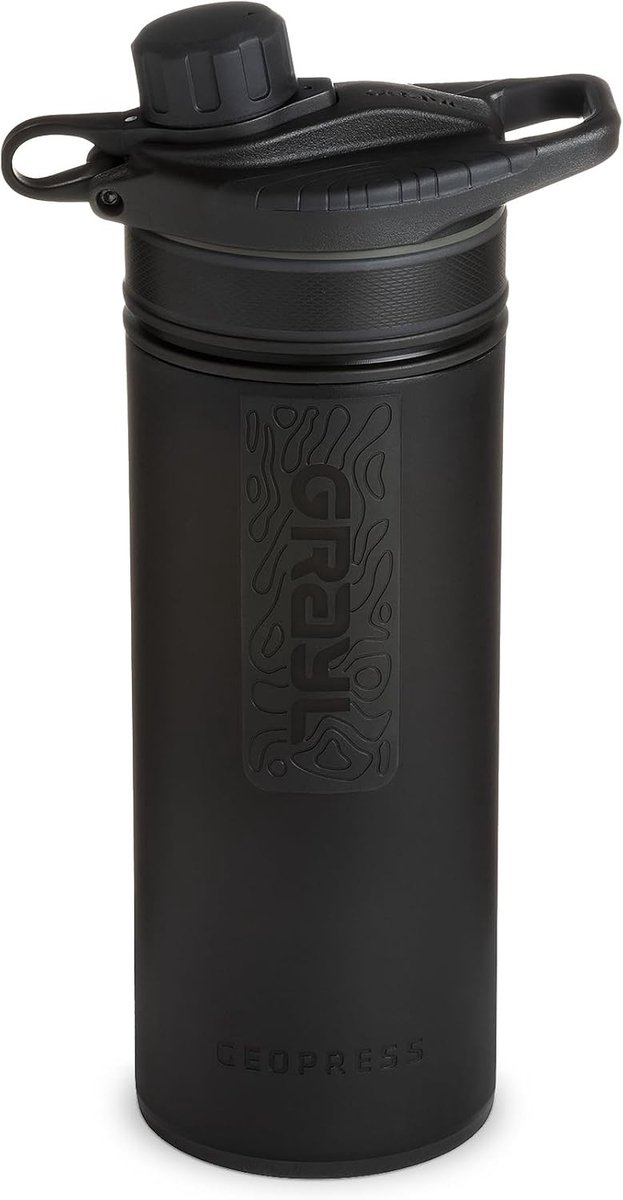Waterfilter survival - Covert Black - 710 ml - Outdoor Drinkwaterfilter - Voor Kamperen en Reizen