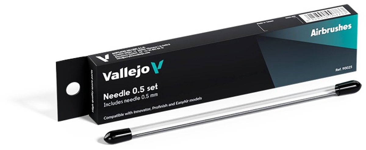 Vallejo Hobbypenseel - 90025 Reservenaald 0,5 mm voor Innovator, Profinish - EasyAir Airbrush Accessoires set