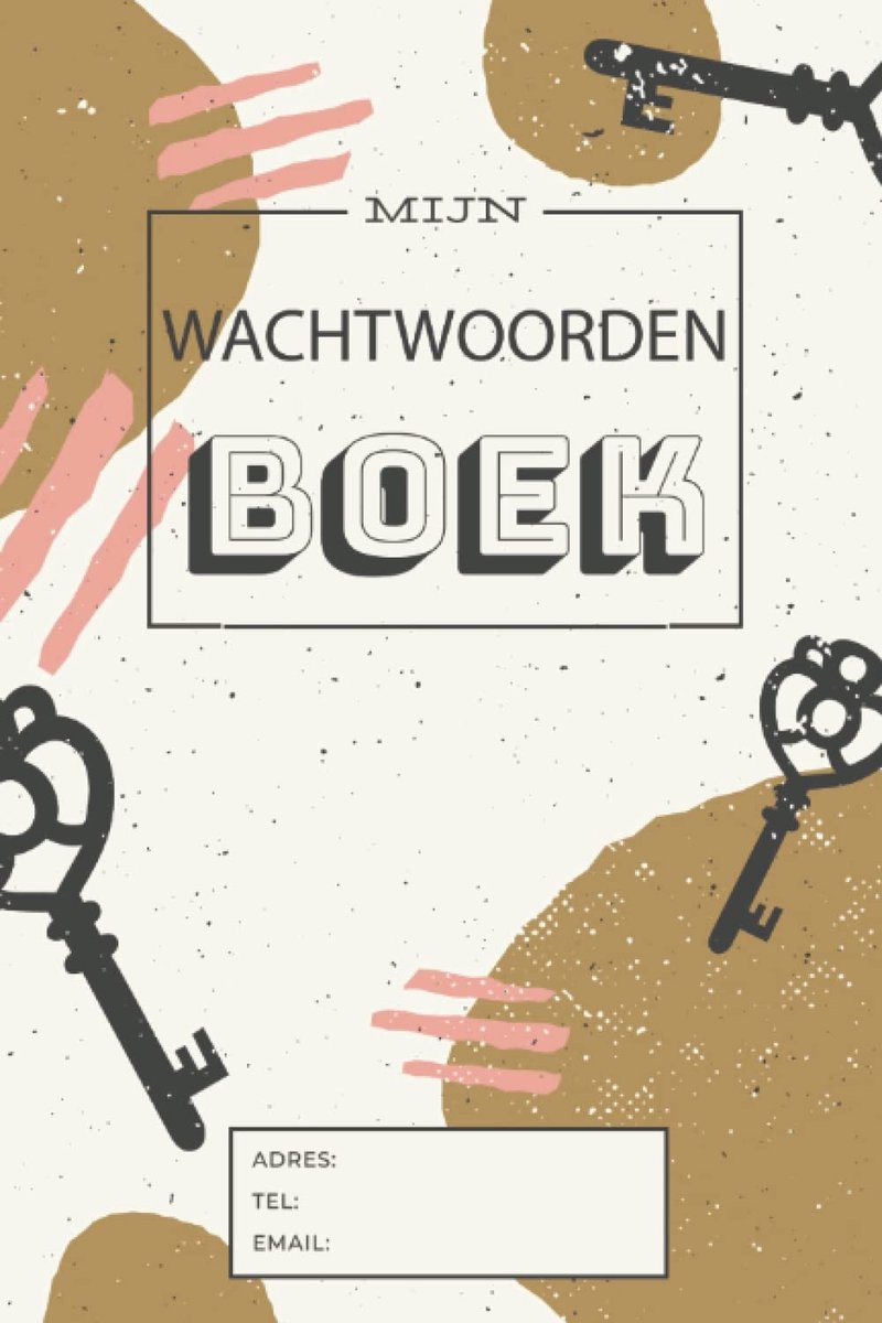 Wachtwoordenboekje - Nederlands - 120 pagina's - Georganiseerd en Veilig - Voor Thuisgebruik