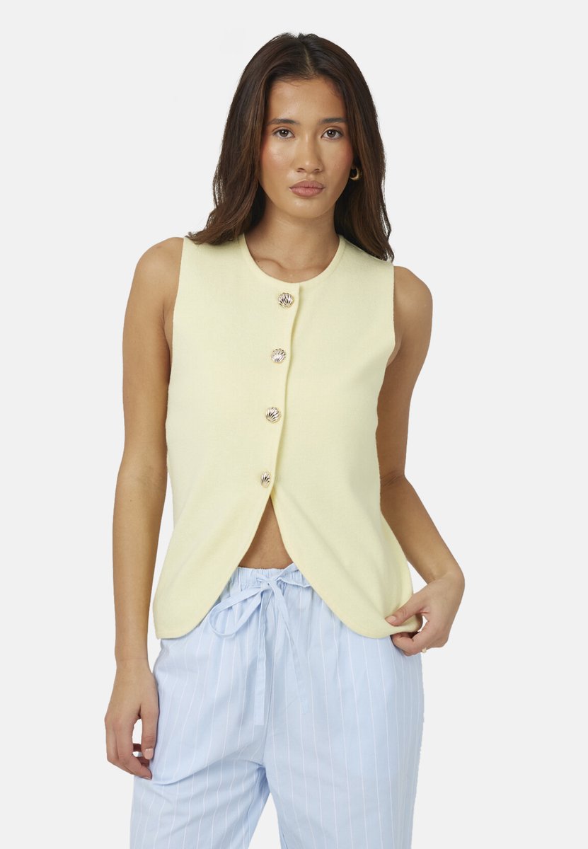 Brave Soul - Vest - Viscose - Vrouwen - Maat XS - geel