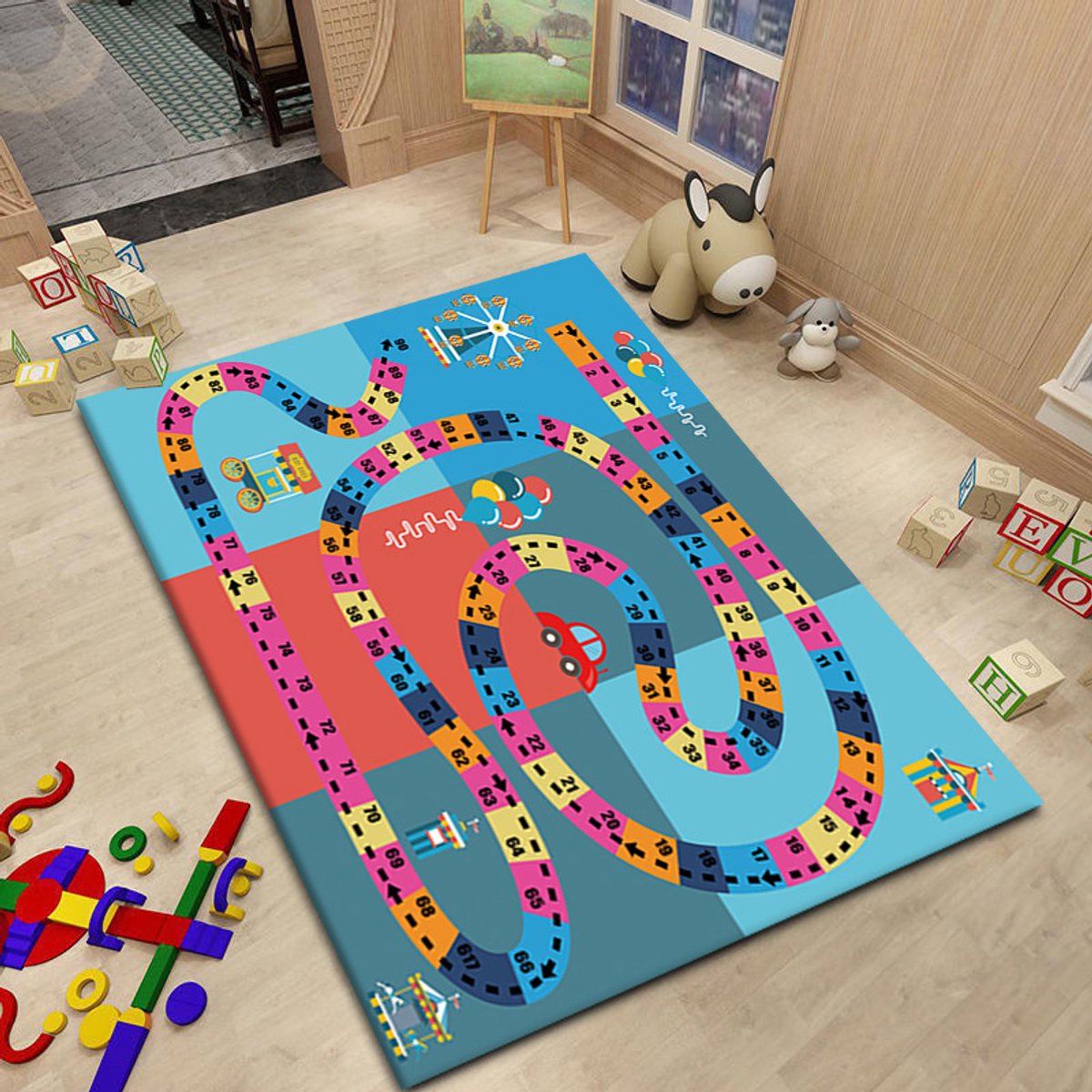 Autospeelmat - Wegtapijt Kinderen - Spelen met Auto's - Antislip Onderkant - 50*80cmsnelweg‑6