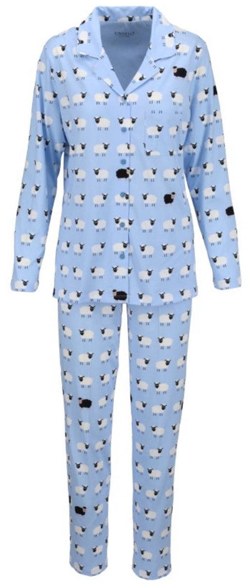 Ringella Katoenen dames pyjama fjord blauw Ringella - Blauw - Maat - 38