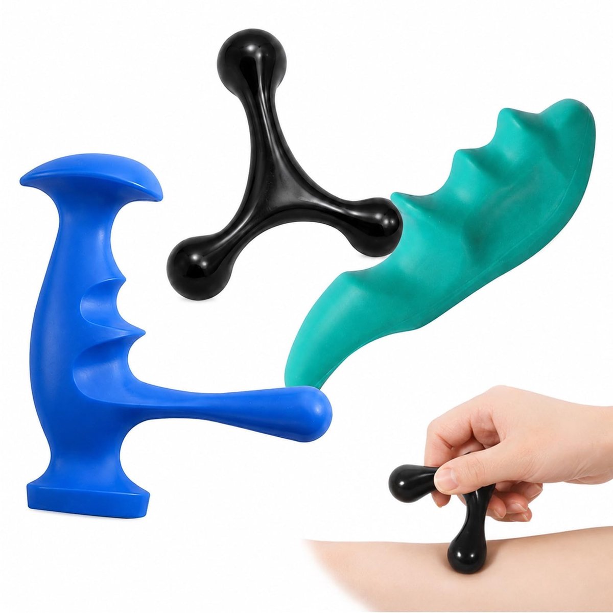 Solidchoice - Set van 3 Triggerpunt Massagehulpmiddelen