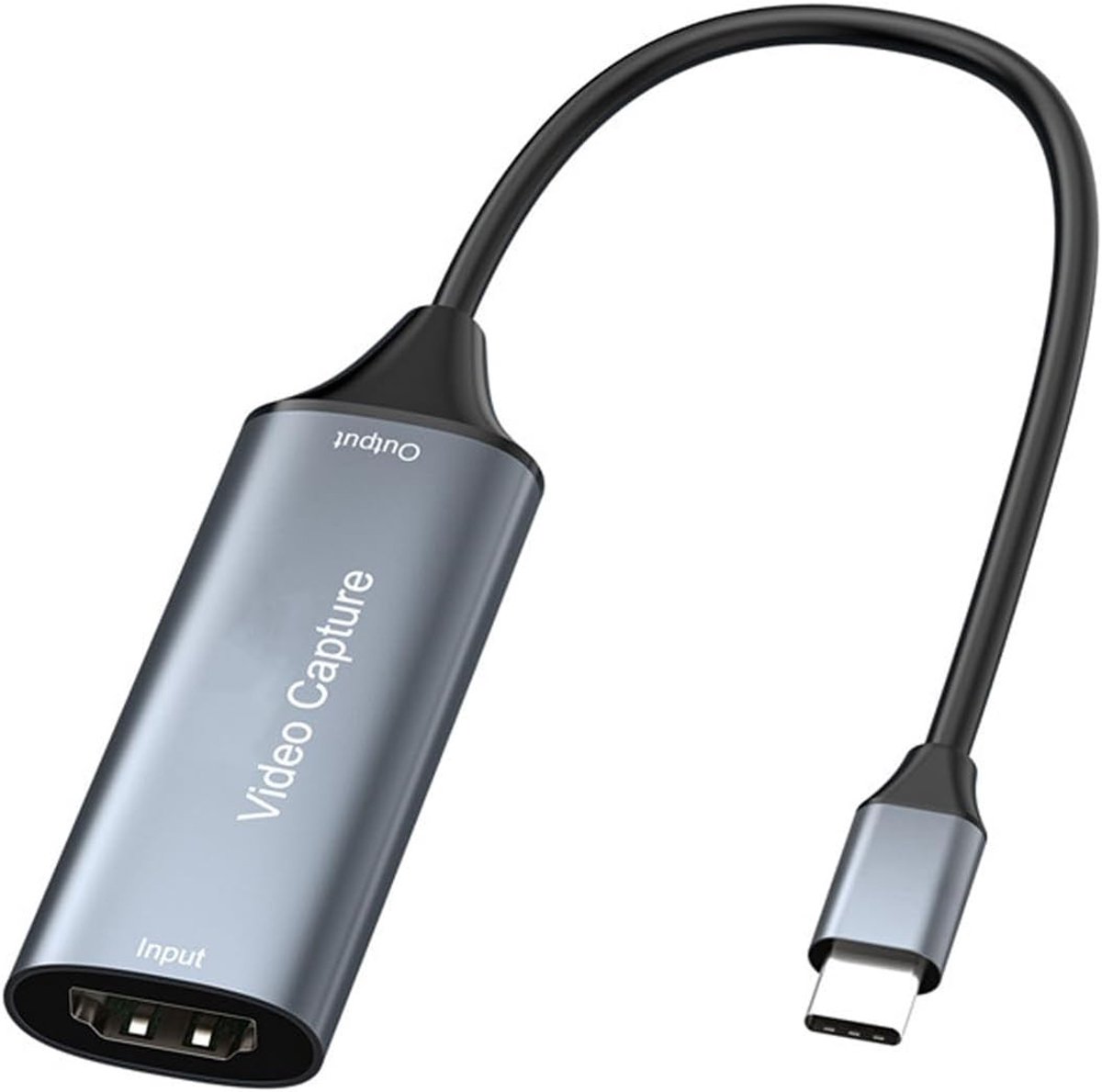 Capture card 4k - Spacegrijs - 240 x 11 x 23 mm - Aluminiumlegering Video-opnameapparaat - Voor Computer en Streaming
