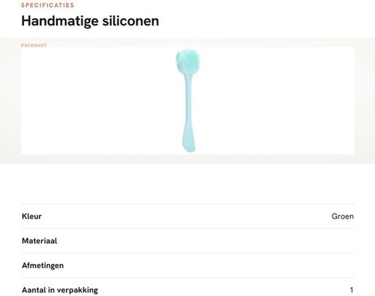 Gezichtsreinigingsborstel Siliconen - Dieptereiniging - Flexibele Borstelkop - Comfortabele Grip - Zacht Materiaal - Geschikt voor Gezichtsmasker - Reinigingskwast