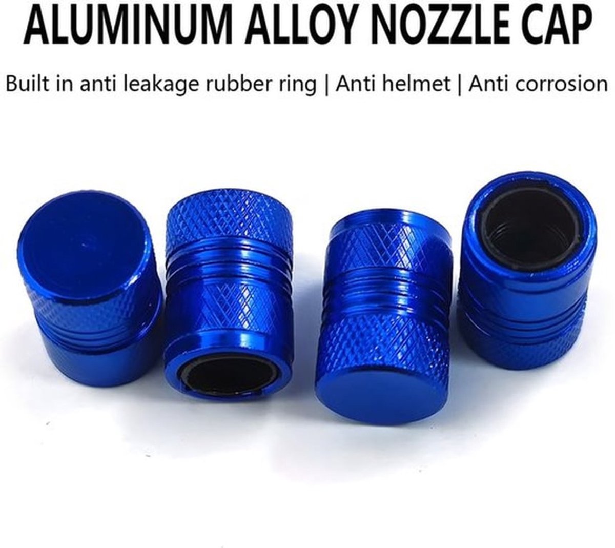 Ventieldoppen Aluminium - 8 Stuks - Corrosiebestendig - Bandenventiel-Stofkappen - Universele Vervanging - Afmetingen 12 x 17 mm - Ventieldop
