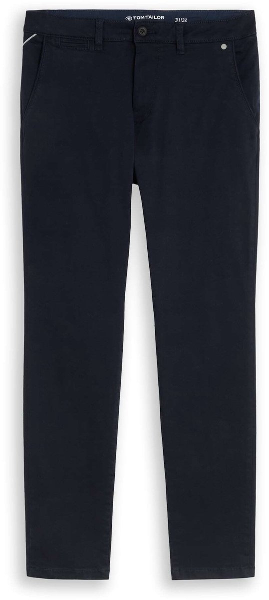 Tom Tailor - TTSIMON SLIM chino met gewassen look - Maat 34/34 - sky captain blue